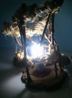 Lámpara Natural PREHISTÓRICA Exclusiva