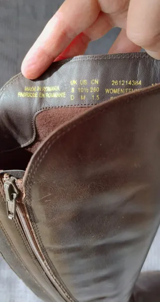 Botas altas de piel Clarks marrones