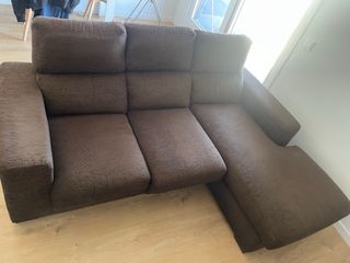 Sofá de 3 plazas marrón