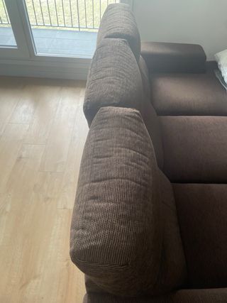 Sofá de 3 plazas marrón