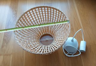 Lámpara pantalla techo bambú Ikea