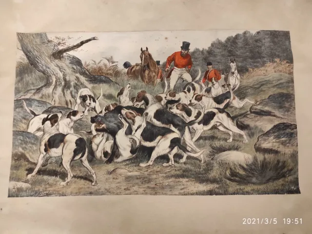 Antico quadro inciso inglese firmato