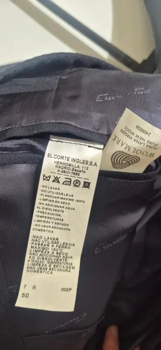 Traje chaqueta El Corte Ingles. Emilio Tucci