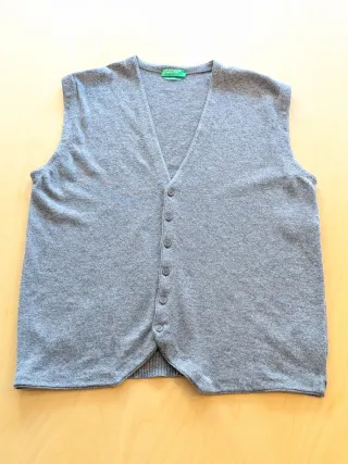 Chaleco Benetton Lana Merino Talla L