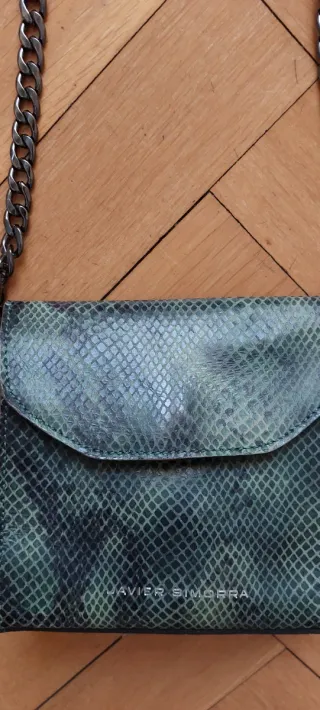 Bolso piel bovino 100%  Javier Simorra 16x16 cm