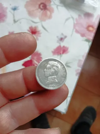 1 Peseta Alfonso XIII plata