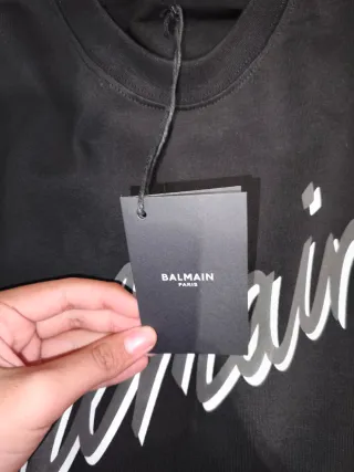 Camiseta Balmain Negra Logo