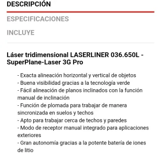 Nivel 3 lineas verdes 360º Laserlainer