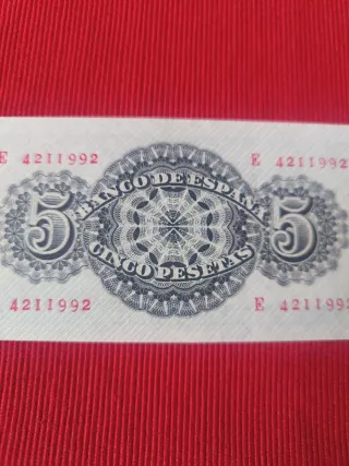 Billete 5 Pesetas 1947 SC - Serie E