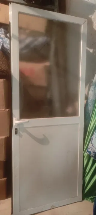 5 Puertas Baño Cristal Translúcido Blanca