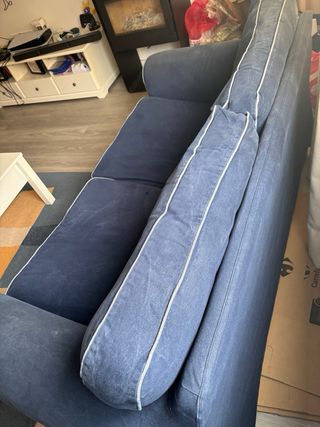 Dos sofas Ikea Rayas Azul y Blanco