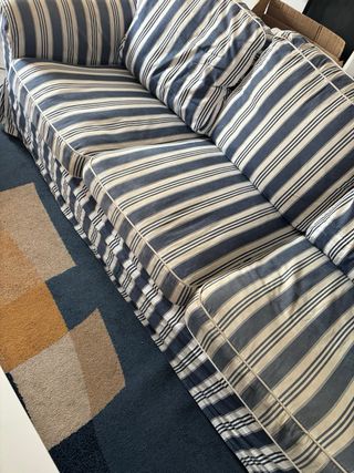 Dos sofas Ikea Rayas Azul y Blanco