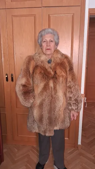 Abrigo de piel auténtica