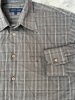 Camisa Tommy Hilfiger Cuadros Gris/Blanca