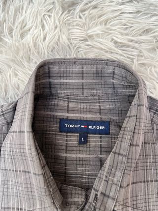 Camisa Tommy Hilfiger Cuadros Gris/Blanca