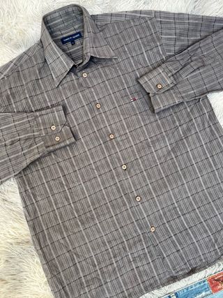Camisa Tommy Hilfiger Cuadros Gris/Blanca