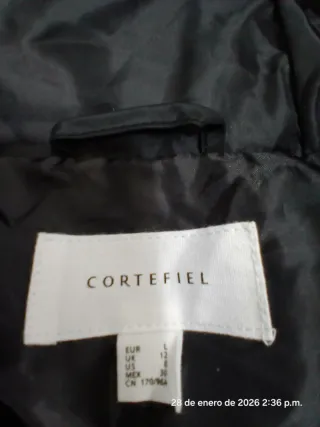 Chaqueta acolchada negra talla L