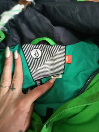 Chaqueta de nieve verde unisex