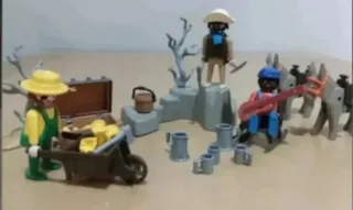 Playmobil 3 mineros buscadores de oro Edición1974
