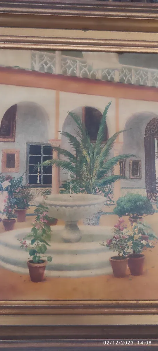 Quadro ad olio su tavola Scuola di Siviglia