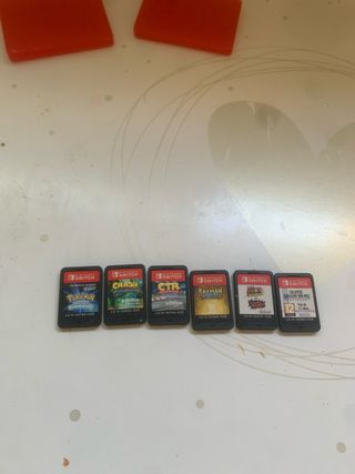 Pack 6 Juegos Nintendo Switch: Pokémon, Crash, Ray