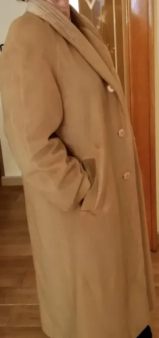 Abrigo clásico lana camel