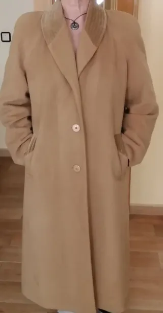 Abrigo clásico lana camel