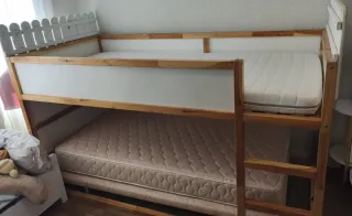 Cama Kura Ikea Madera Blanca