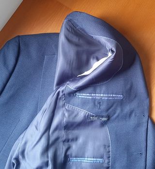 Traje MANGO azul y negro Talla 48 slim fit