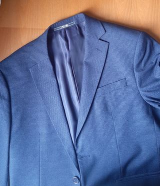Traje MANGO azul y negro Talla 48 slim fit