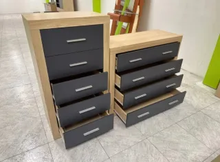 Cómoda y Sinfonier Kiara Madera Grafito