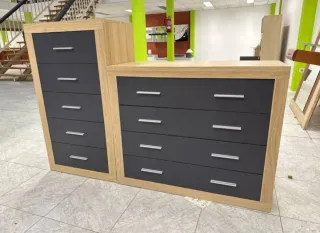 Cómoda y Sinfonier Kiara Madera Grafito