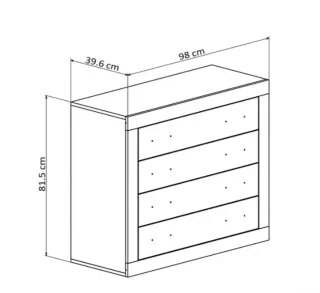 Cómoda y Sinfonier Kiara Madera Grafito