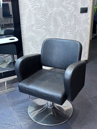 Sillon de peluquería hidráulico negro