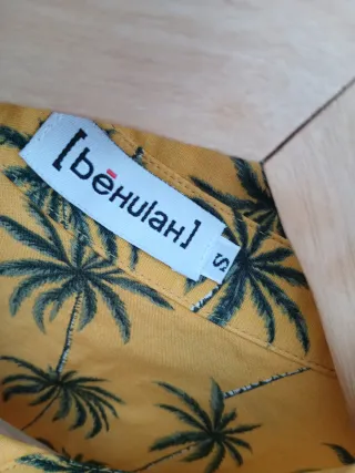 Blusa Behulah amarilla palmeras talla S