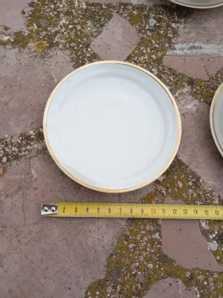 Set caffè in porcellana bianco dorato