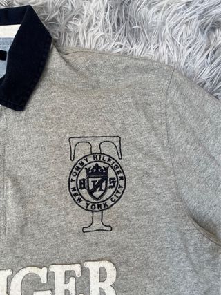 Polo Rugby Tommy Hilfiger 90s Gris/Azul
