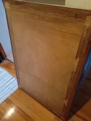 Espejo Vintage Madera y Cristal Años 60