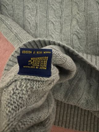 Jersey Polo Ralph Lauren cremallera gris