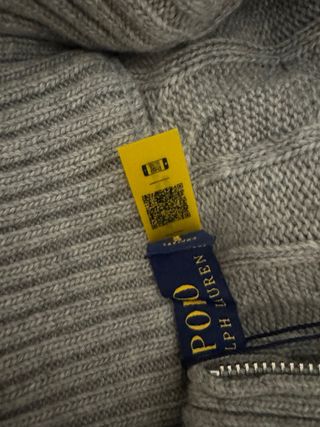 Jersey Polo Ralph Lauren cremallera gris