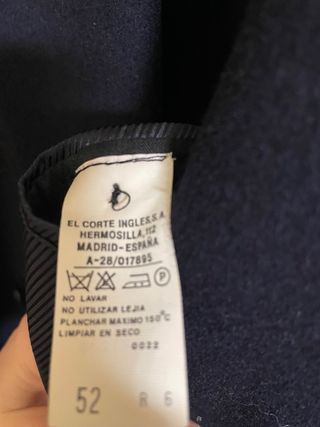 Abrigo negro lana y cashmere hombre azul