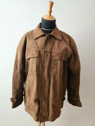 Chaqueta de ante marrón