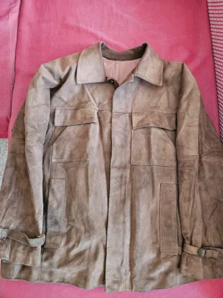Chaqueta de ante marrón