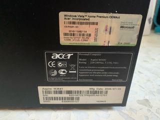 Ordenador Acer Negro y pantalla samsung