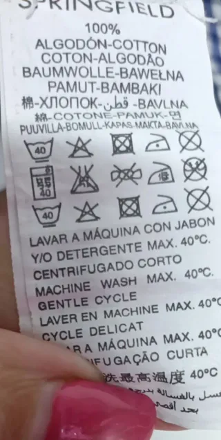 Camisa cuadros Springfield Talla XXL Algodón