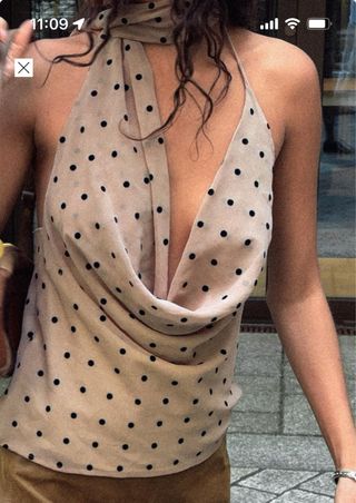 Top lunares Zara Talla L