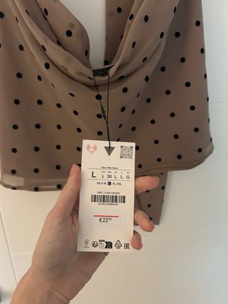 Top lunares Zara Talla L