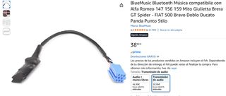 Adaptador Bluetooth para Radio CD Alfa Romeo 147