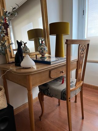 Mesa estilo tocinera de madera