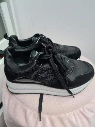 Scarpe Alberto Guardiani glitter nere